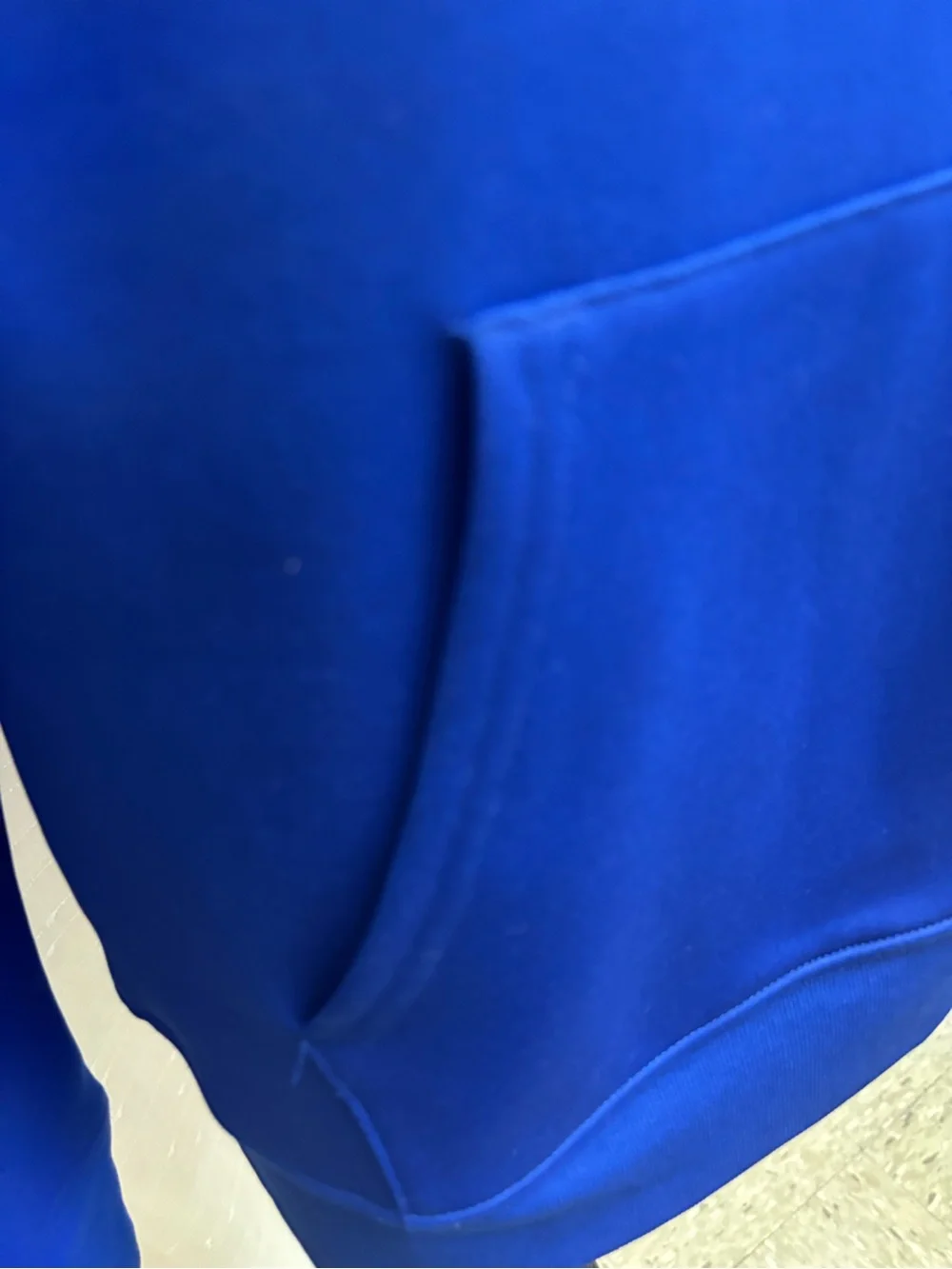 New Balance Youth Royal Blue Crewneck Hoodie with Orange Logo
